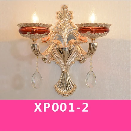 2lights wall lamp led e14 Европейские Цинковые Сплав Стеклянные Хрустальные Люстра Светодиодные Лампы. Светодиодные Светильники Люстры Подвесные.Светильники Подвесные Светильники.Светильник Для Столовой,Фойе и Спальни - Цвет абажура: 2lights wall lamp