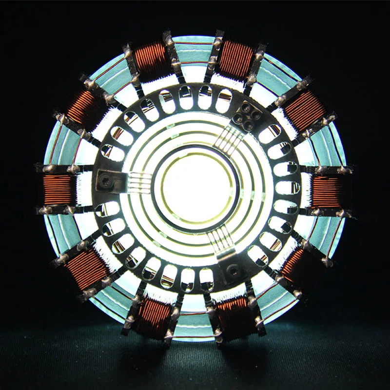 Мстители 1:1 Железный человек дуговой реактор фигурка MK2 Ironman реактор Tony Stark Arc реактор diy части модели игрушки с светодиодный светильник
