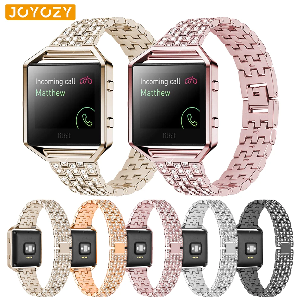 Joyozy из нержавеющей стали сменные наручные часы ремешок рамка для fit bit Blaze браслет