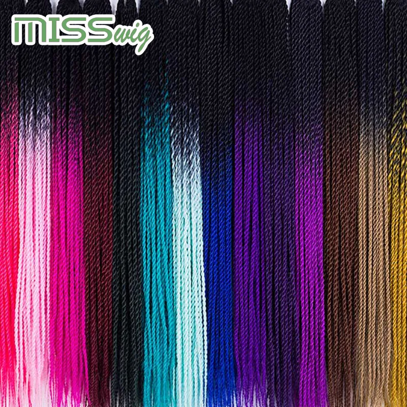 Синтетические плетеные косы MISS WIG Ombre Senegalese 24 дюйма 30 корней в упаковке для женщин