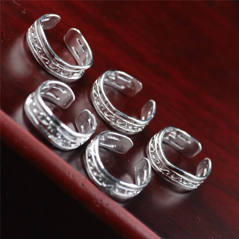Кольцо женское серебряное в виде цветка 5 цветов J675|ring foot|women silver ringsopen ring |