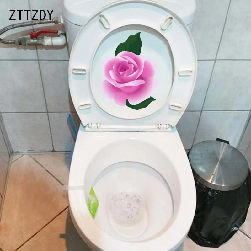 ZTTZDY 19 7*20 7 см красивая мультяшная Роза туалет настенная наклейка домашний
