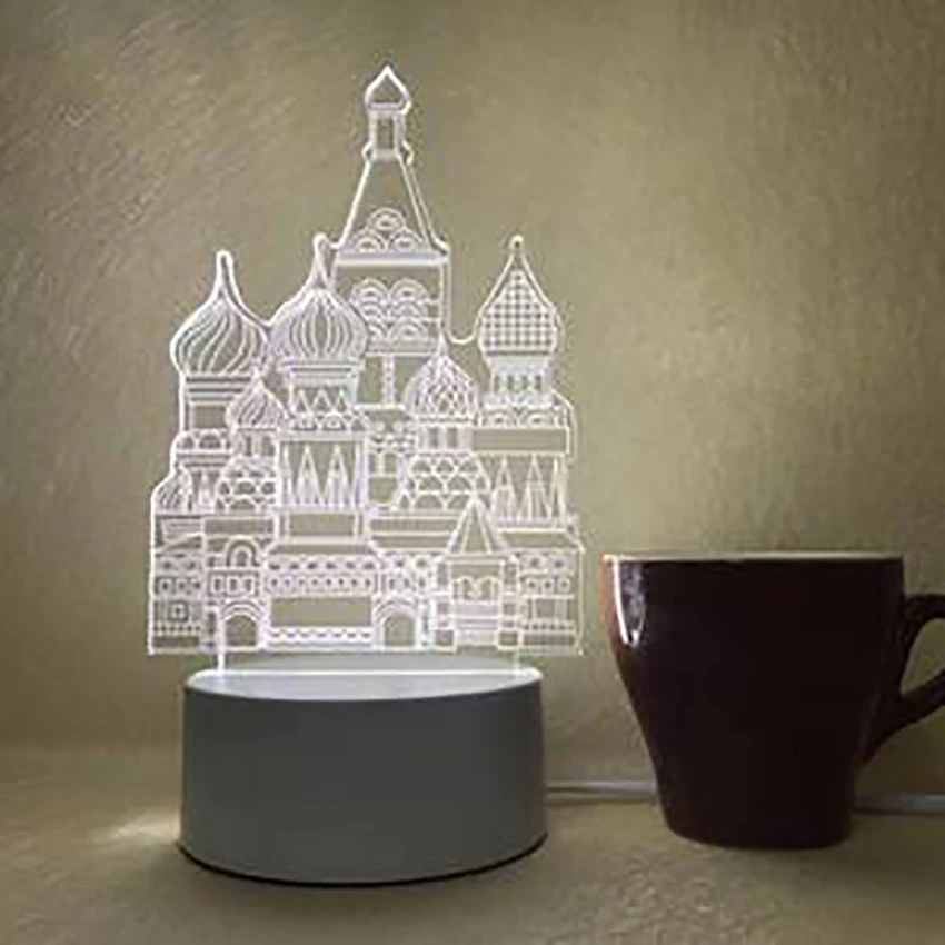 Фантазия 3D светодиодный ночной Светильник КИТ Единорог Гитары форма зарядки