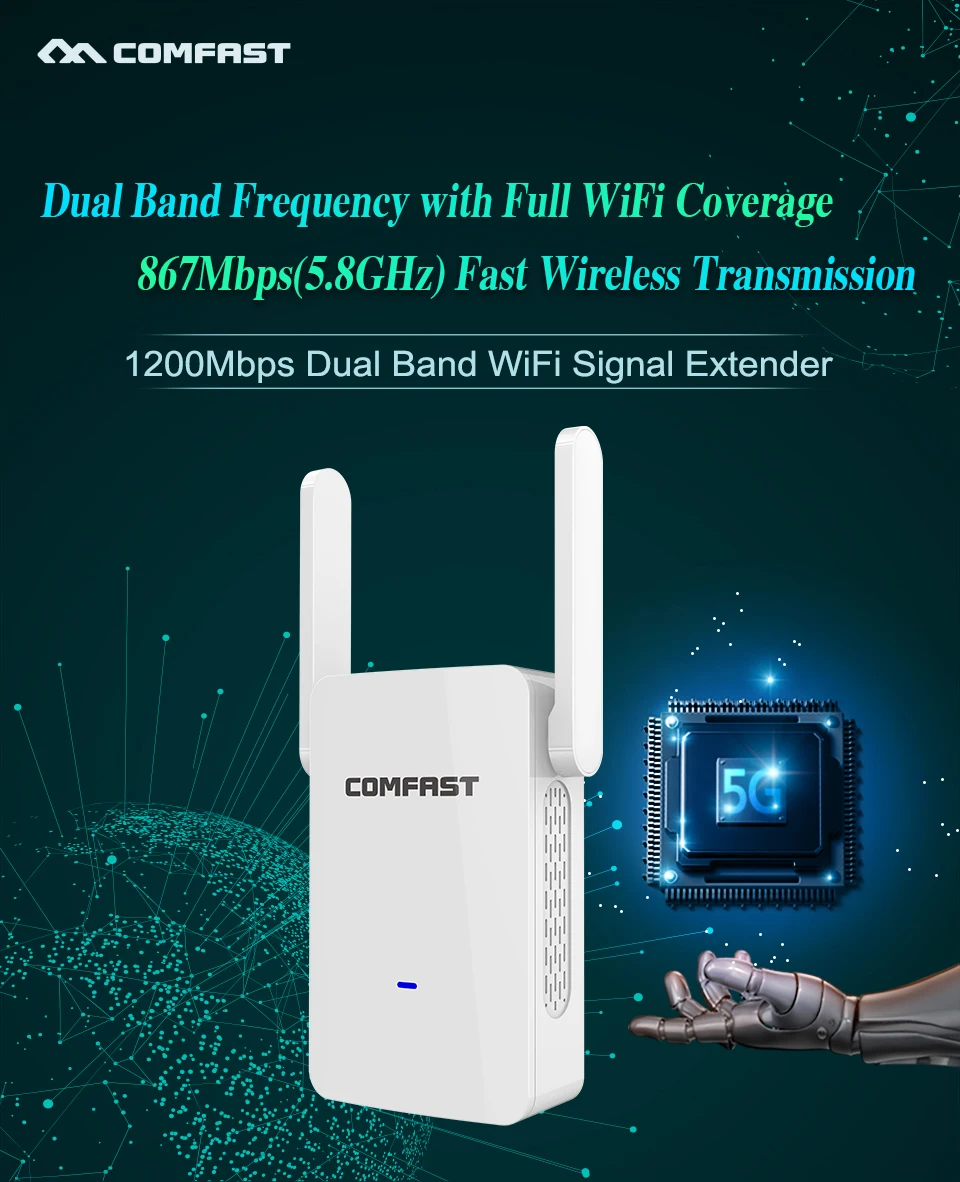 750 1200 Мбит/с 5 8 ггц Wifi ретранслятор удлинитель/усилитель/маршрутизатор/точка