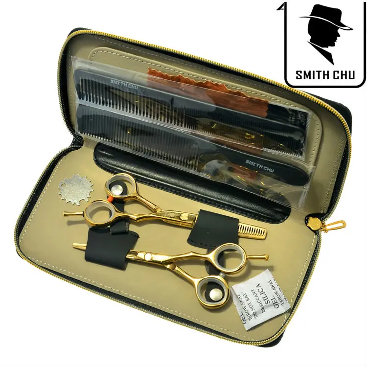 5," Smith Chu Парикмахерские ножницы с Чехол профессиональная машинка для стрижки волос ножницы Нержавеющая сталь Парикмахерские ножницы для стрижки LZS0067