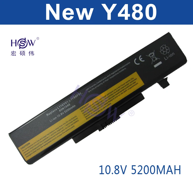 HSW Laptop Battery For Lenovo IdeaPad Y480 G480 G580 Y485 Y580 Z380 Z580 G485 Y485N Y580N Z585 Z485 Y580P Y485P Y480P Y480N G585 |
