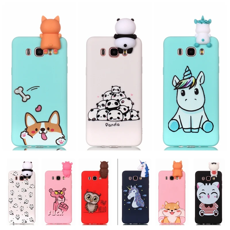 Etui для samsung Galaxy J5 j510 чехол для телефона 3D Единорог Panda собачий силиконовый чехол на СПС Coque samsung J5 J3 J7 J случаях