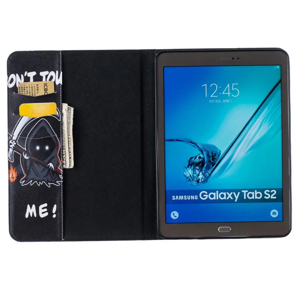 Роскошные принципиально планшетный ПК чехол для Samsung Galaxy Tab S2 9,7 SM-T810 T815 T810 чехол из искусственной кожи с откидной крышкой в виде книжки с подставкой с рисунком Защита Чехол# D