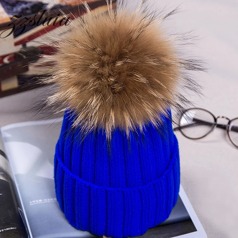 2017 Новая Мода Зимние Меховые Шапки Для Женщин Ухо Защитить Шерсть Трикотажные