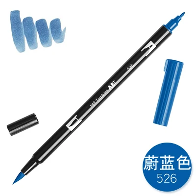 526 TOMBOW AB-T Япония 96 цветов художественная кисть ручка с двумя головками маркер Профессиональный водный маркер ручка для рисования канцелярские принадлежности Kawaii - Цвет: 526