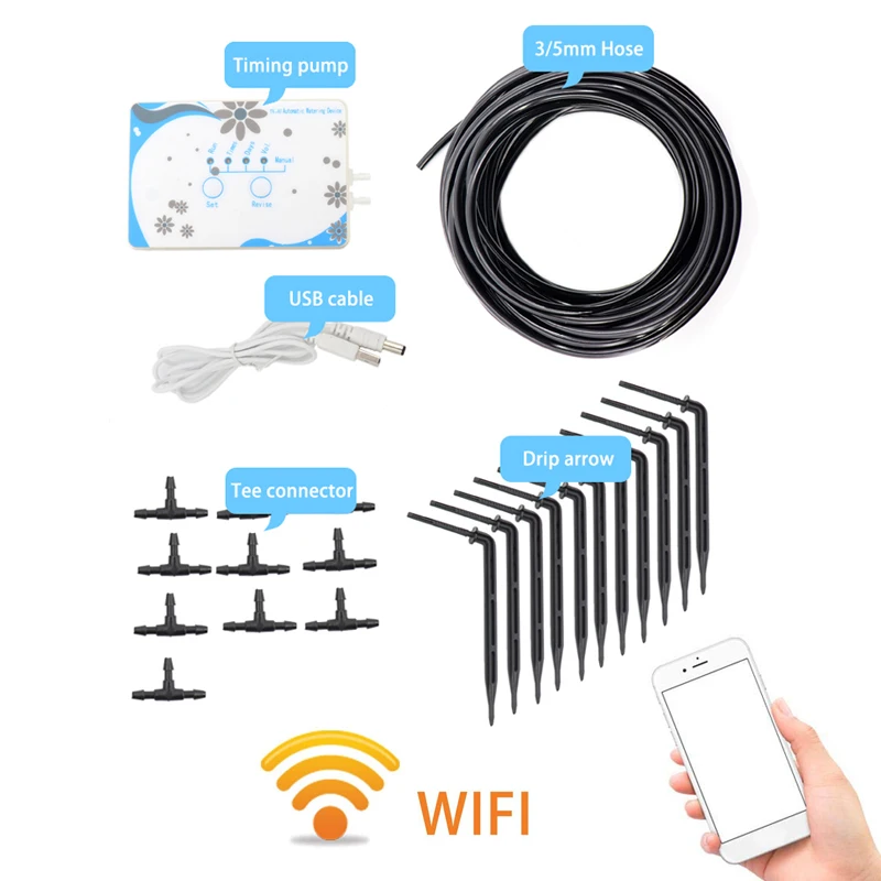 Wi-Fi приложение для полива сада автоматическое устройство орошения дистанционное управление завод капельного орошения системы водяной насос таймер инструмент