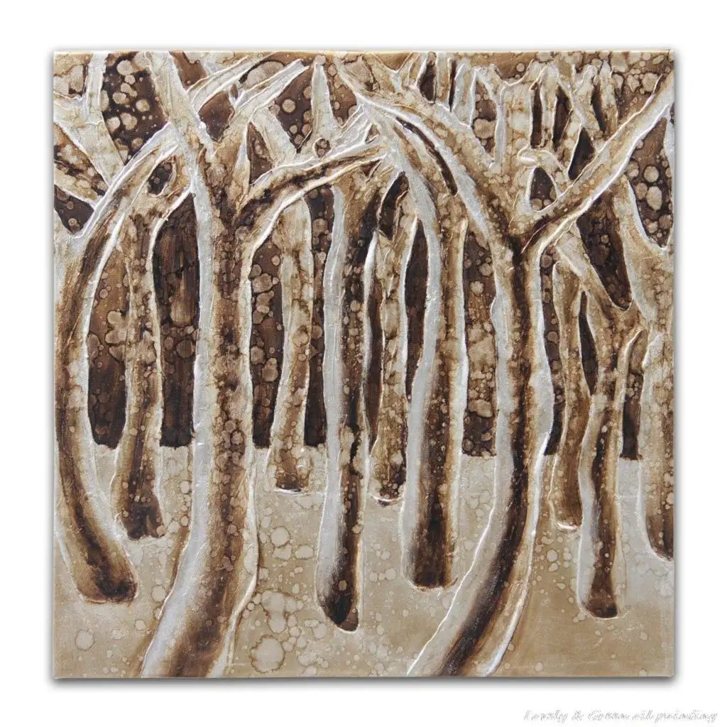 Каллиграфия Blunt Толстая пейзаж джунглей ручной работы Картина маслом