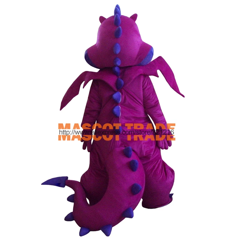 

Professional New Big Purple Dragon Mascot Costume Fancy Dress Adult Size