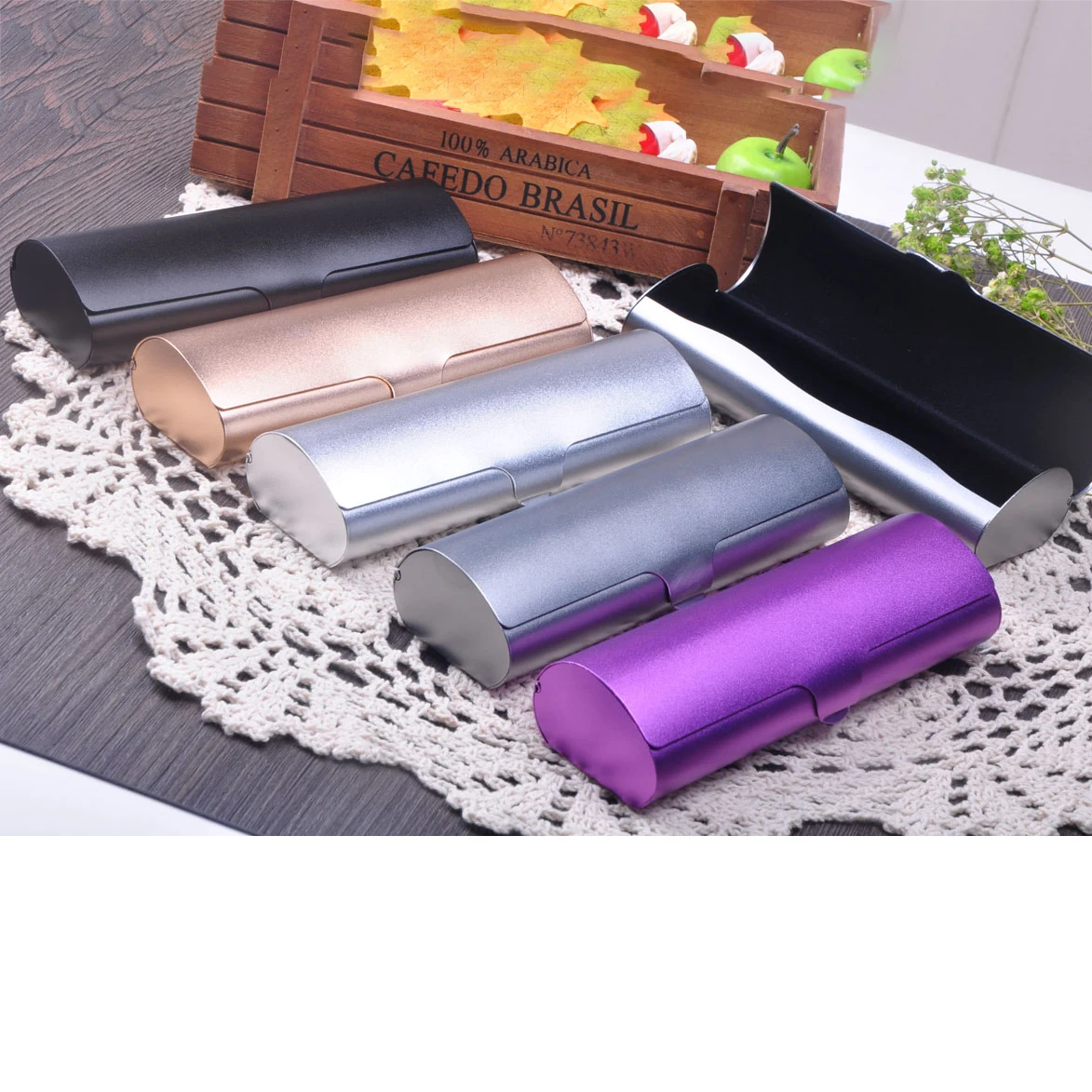 Vazrobe алюминиевая коробка для очков мужчин и женщин прочные солнцезащитные очки