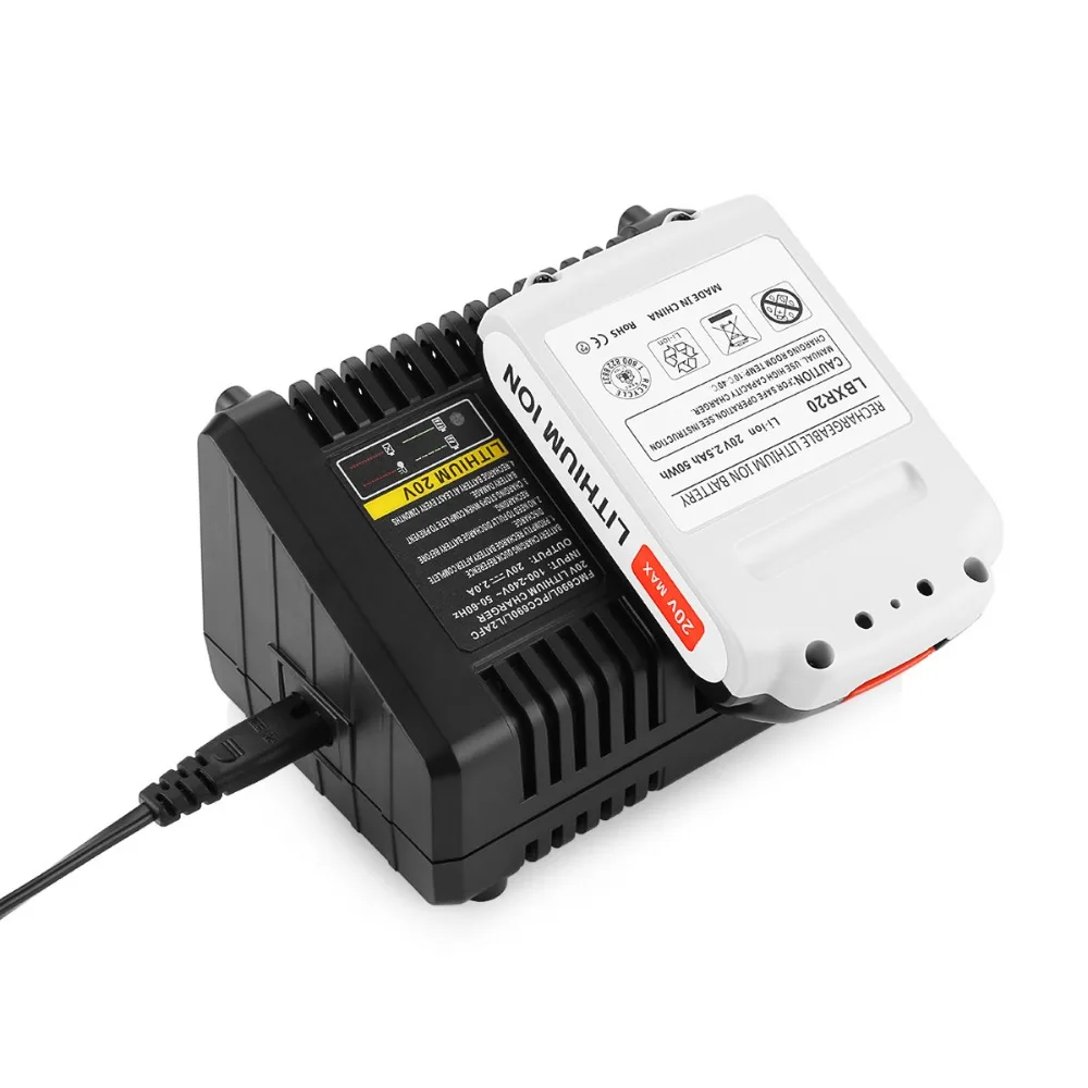 Применимо зарядное устройство Black & Decker 20V Bupa Stanley литиевая батарея Быстрая