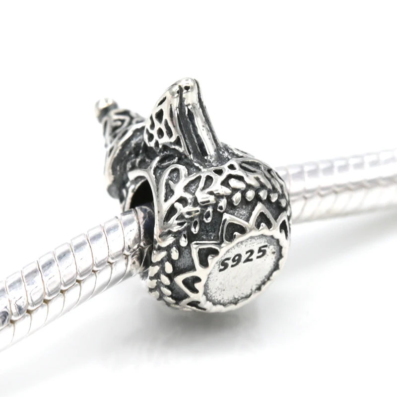 925 Sterling Silver Teapot Charm Bead Fits European Bracelets DIY Original Jewelry Wholesale | Украшения и аксессуары
