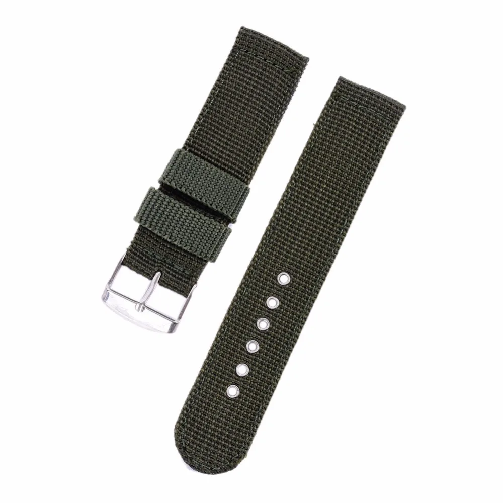 *Military Army Nylon Fabric Canva Wrist Watch Band Strap 18/20/22/24mm 4Color Banda de reloj women's watches Accessories* | Наручные