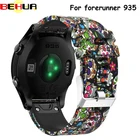 Ремешок для часов Garmin Fenix 5 forerunner 935, быстросъемный ремешок для часов с GPS, модный спортивный силиконовый ремешок с принтом