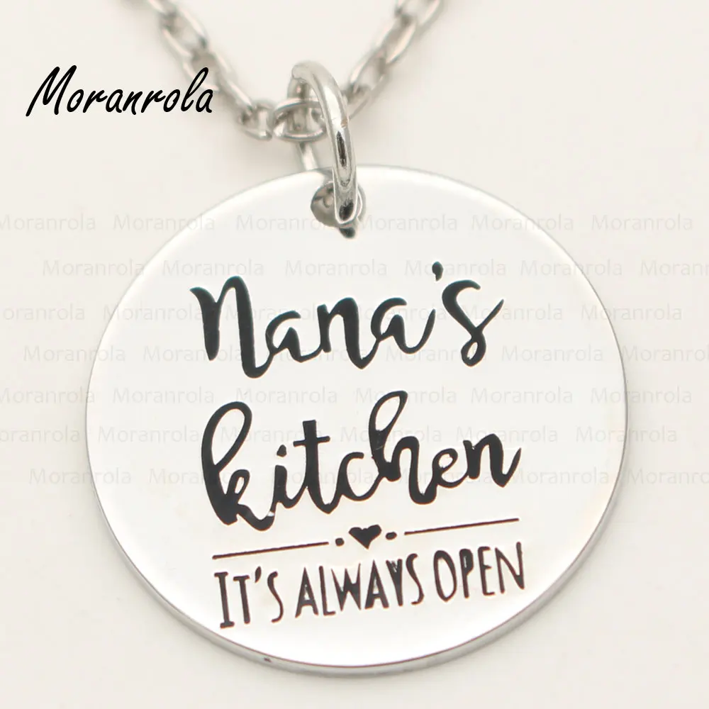 Новое ожерелье и брелок arried &quotnana's Kitchen It's Always Open&quot из меди nana подарок на день