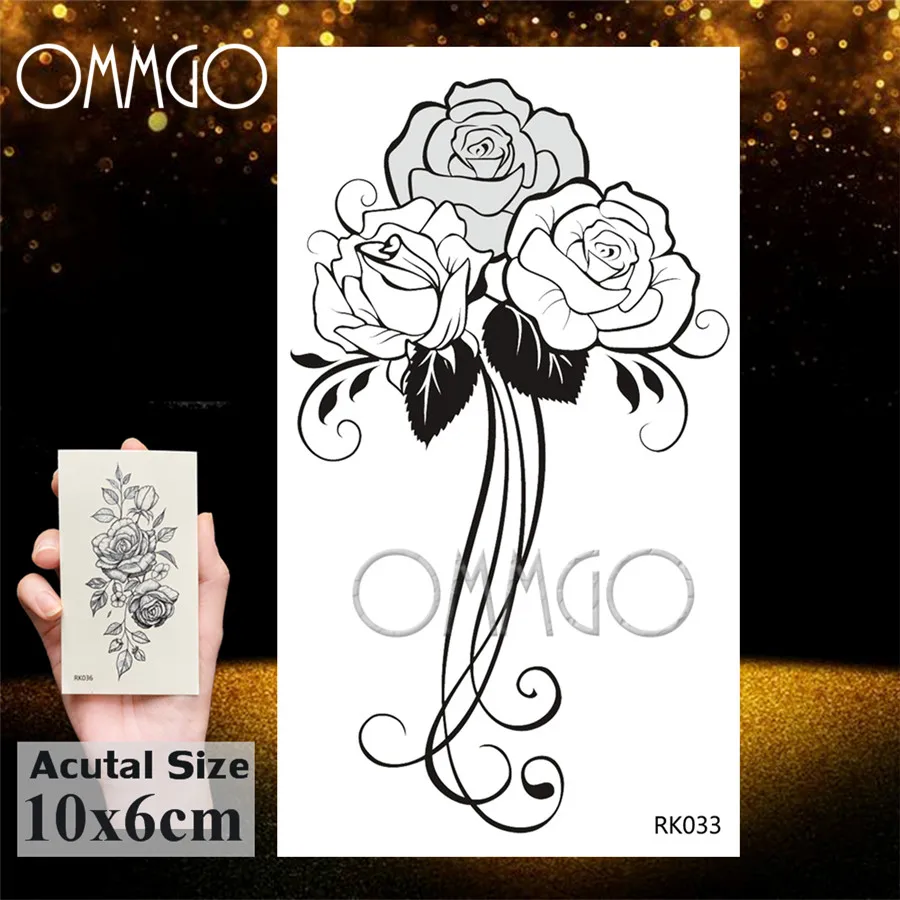 ORK033 OMMGO Tribal Dream Catcher перо Временные татуировки стикер красочные хны на заказ татуировки боди-арт руки водонепроницаемые фальшивые татуировки - Цвет: ORK033
