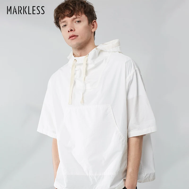 Мужские повседневные однотонные хлопковые куртки с капюшоном 2019 СВОБОДНЫЙ