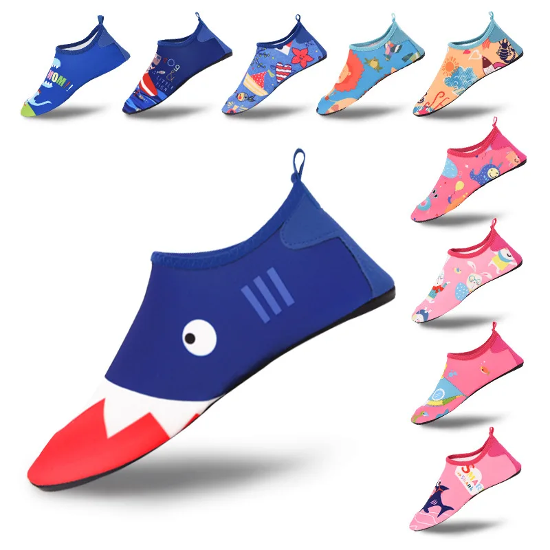 

Kid's Beach Breathable Slippers For Swimming Cute Carton Child Aqua Shoes Non-slip Wetsuit Lightweight Scuba Snorkeling Boots