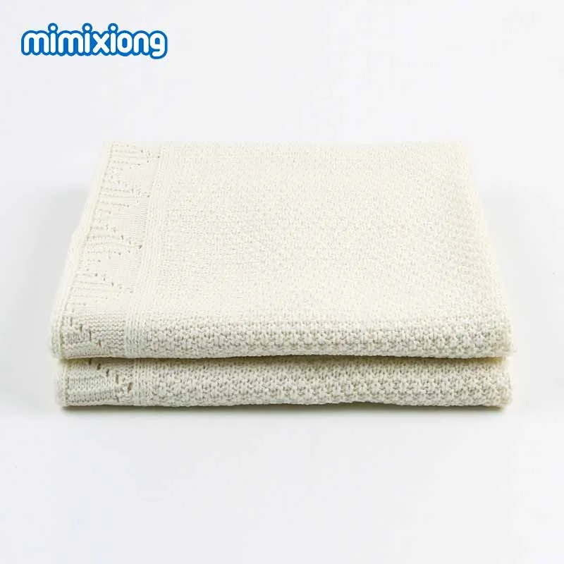 Newborn Swaddle Wrap Детское одеяло, однотонное серое вязаное пеленка для новорожденных, пеленка для новорожденных, одеяло s 100*80 см, Infantil, для мальчиков и девочек, белье для коляски, покрывало, одеяла - Цвет: Newborn Swaddle Wrap