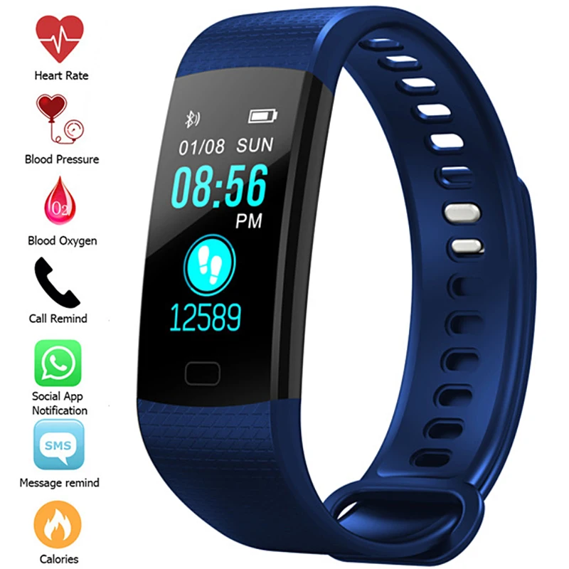 Фитнес Браслет Смарт браслеты для измерения сердечного ритма монитор часы