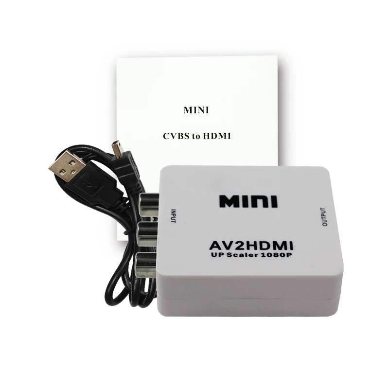 Преобразователь сигнала RCA2HDMI AV в HDMI1080P AV2HDMI Mini HDMI преобразователь для ТВ VHS VCR DVD