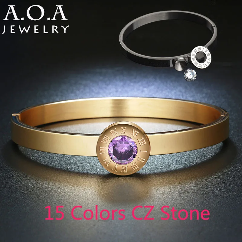 Персонализированные браслеты из нержавеющей стали 15 цветов камни браслет камень