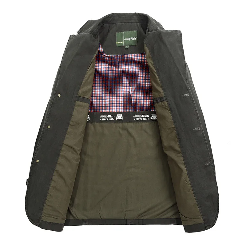 Повседневная хлопковая куртка мужской весенний Блейзер пиджак мужская деловая