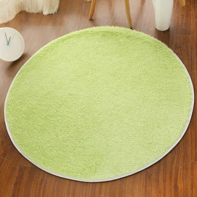 green short hair Круглый ковер, ковер для гостиной, спальни, обеденный пол, домашний декор, ковер 80 см, 120 см, 200 см, негабаритный Противоскользящий - Цвет: green short hair