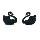 2 шт., нашивки с вышивкой, черные лебеди