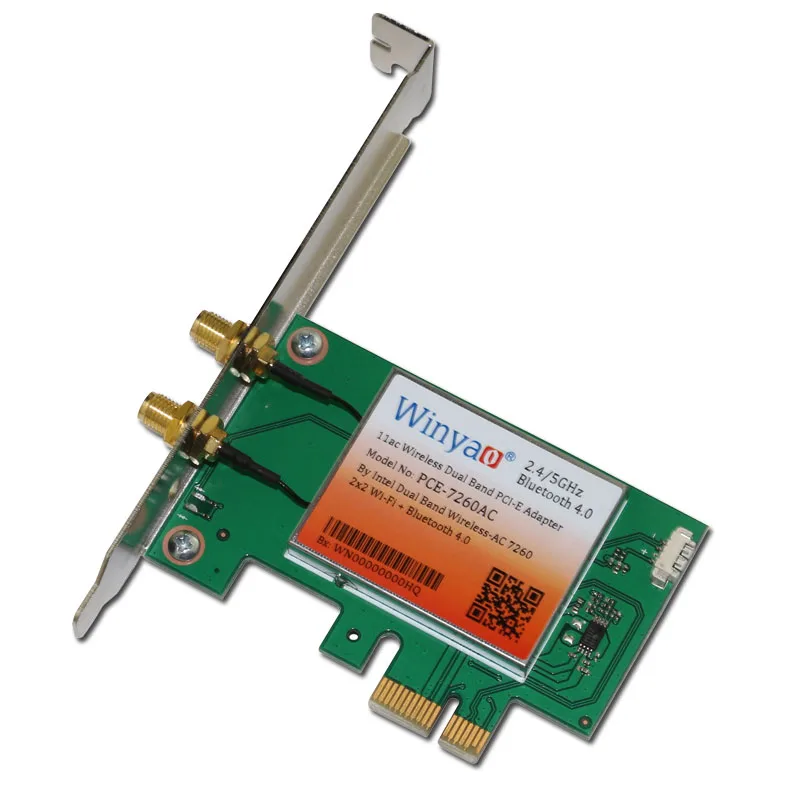 802.11ac Dual Band 2x2 WiFi + Bluetooth4.0 Adapter 867Mbps Wireless-AC 7260 Card | Компьютеры и офис