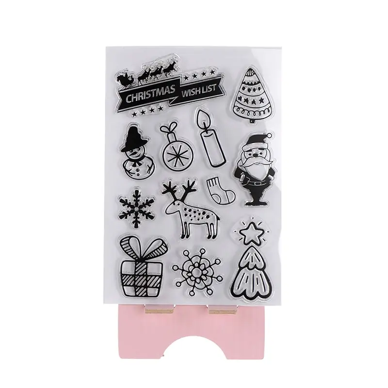 Детский подарок Прозрачная Рождественская серия штампов для DIY