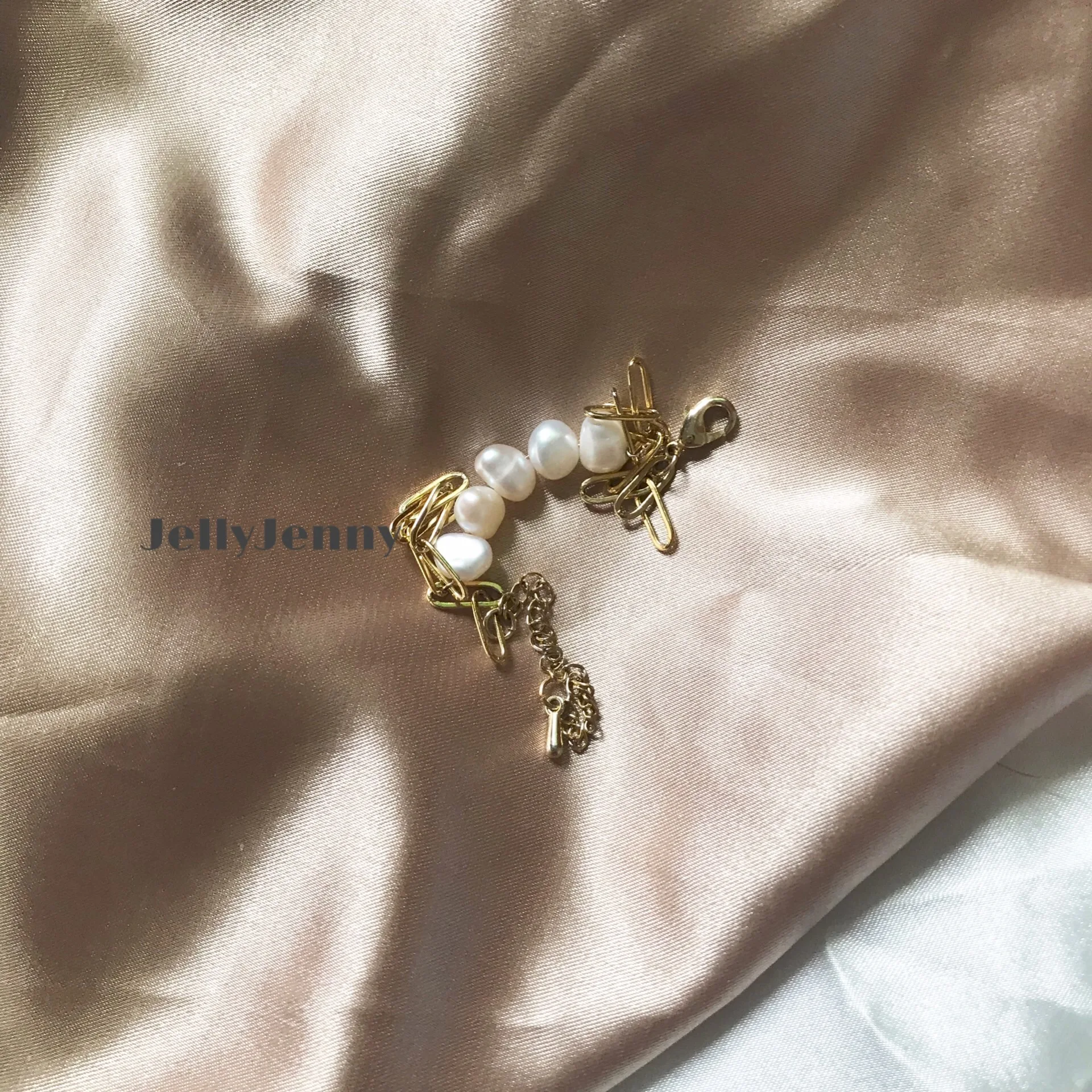HUANZHI New 2019 Korean Natural Freshwater Pearl Link Chain Adjustable Metal Bracelet for Women Girls Party Tourism Hand Jewelry | Украшения