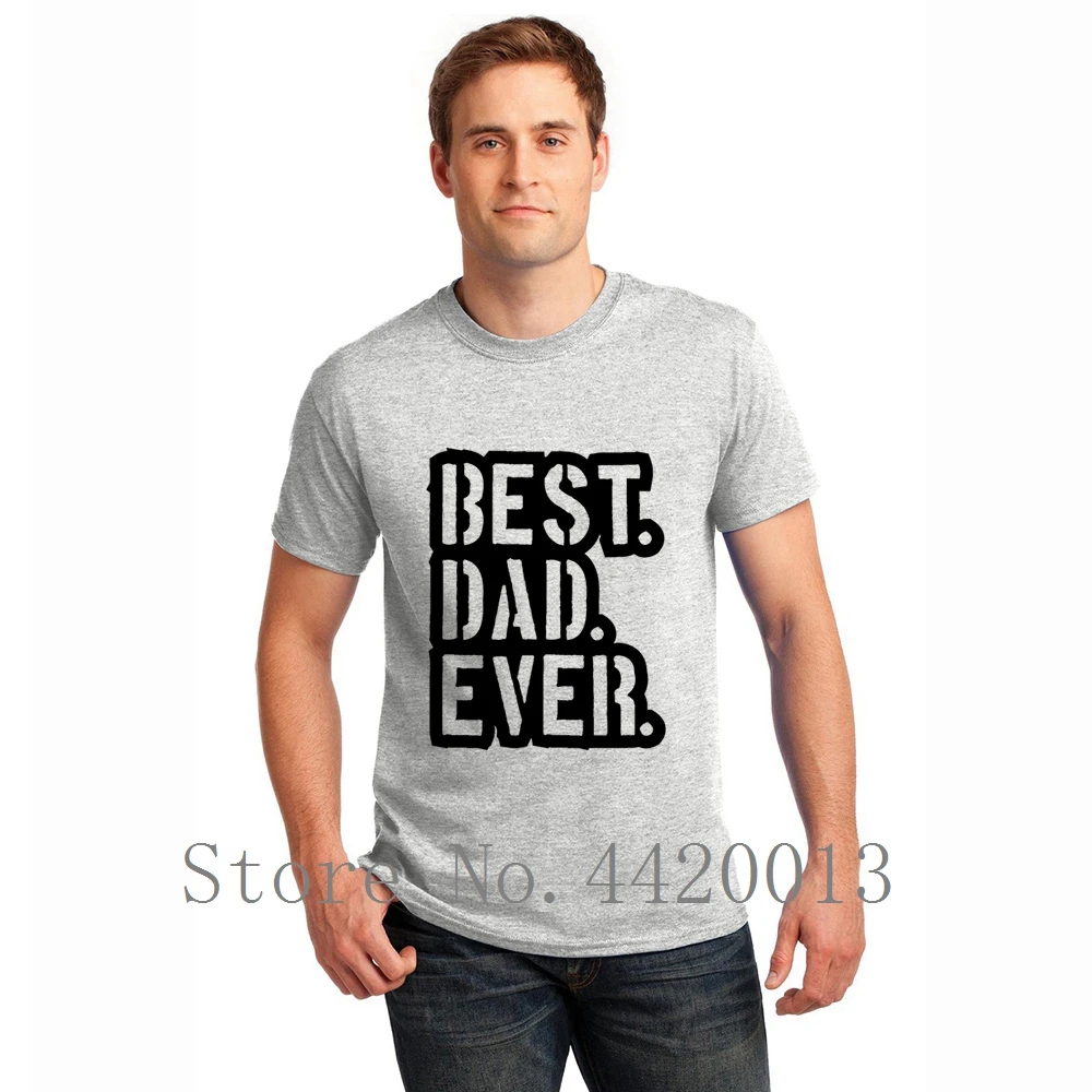 На заказ 100% хлопок круглый вырез печать текст папа лучший ever love dad мир модные
