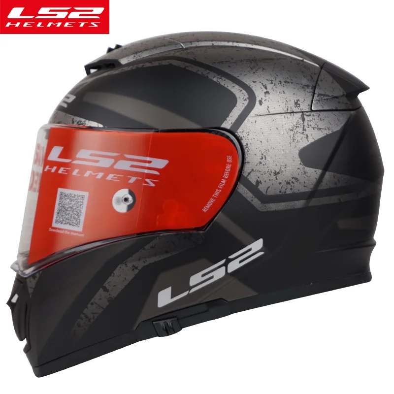 Casco LS2 FF390 выключатель полный уход за кожей лица мото rcycle шлем с внутренним солнцезащитным щитом гоночный мужчина женщина capacete ls2 шлем casco moto ls2 - Цвет: FF390 Black Silver
