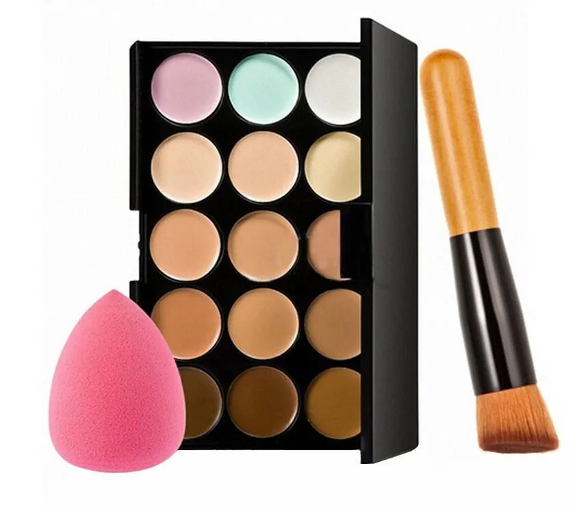 Набор для макияжа AddFavor Pro 15 цветов палитра консилера губка основы под макияж