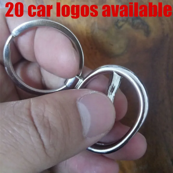 Металлический автомобильный брелок с логотипом для AUDI BENZ Эмблема Chevrolet Citroen Ford Buick