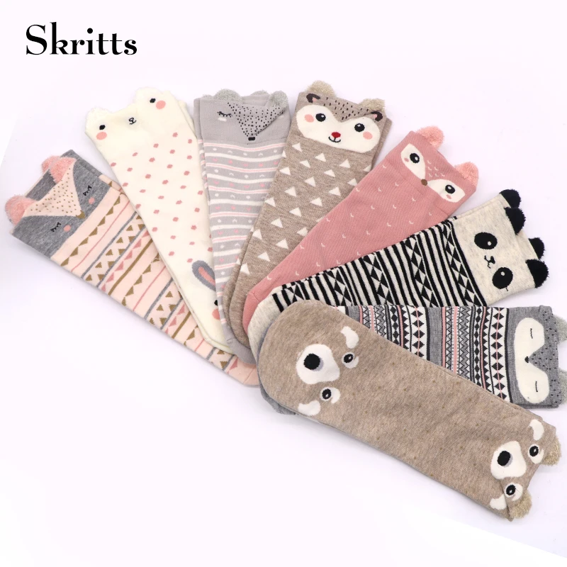 Skritts мультфильм носок для женщин милые животные узор носки теплые зимние креативные носки дамы красочные модные короткие забавные 1 пара