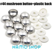 50setslot 44 aluminum mushoroom shape round fabric covered cloth button cover metal free shipping
