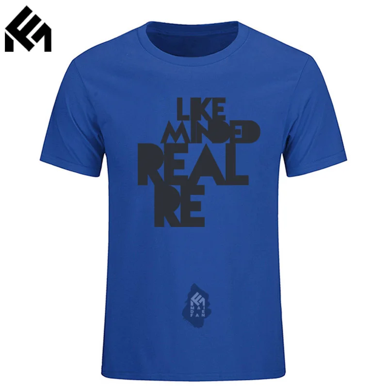 Adult T Shirt S-3XL Funny Sayings 100% Cotton Short Sleeve T-shirt Men LIKE MINDED REAL RE 3D Big Size Clothing Tops MD135 | Мужская