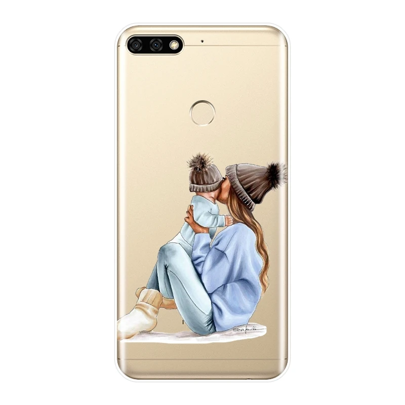 Черный чехол для телефона для девочек, женщин, мам, Huawei Honor 8X MAX 7S 7X 7A 7C Pro, Мягкая силиконовая задняя крышка для Honor 8 9 10 Lite, чехол