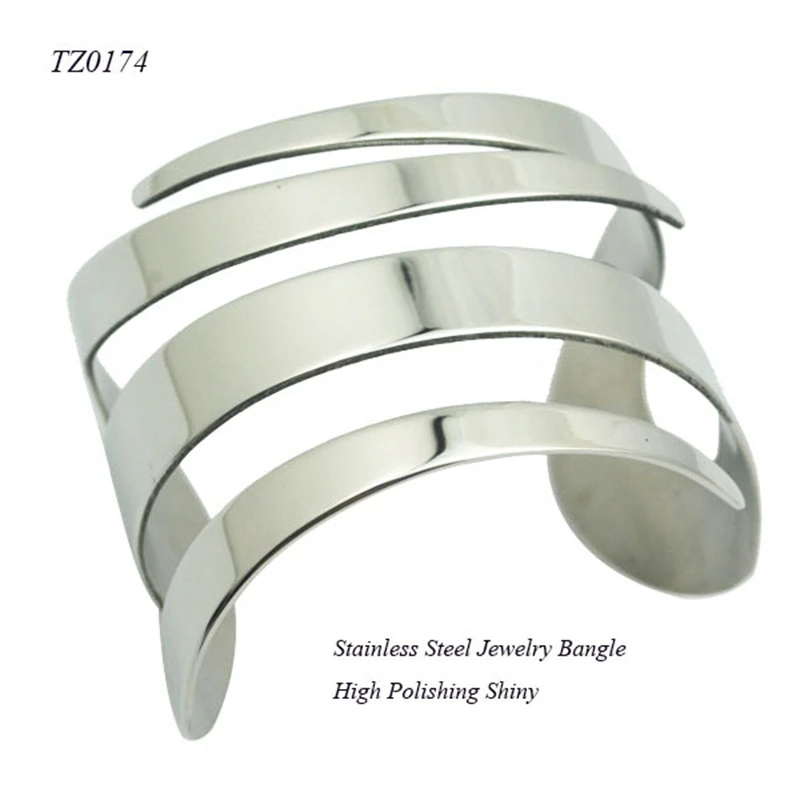 Hot Selling Punk Style Wide Cuff Bangles Bracelet 316l Stainless Steel Opened Jewelry | Украшения и аксессуары