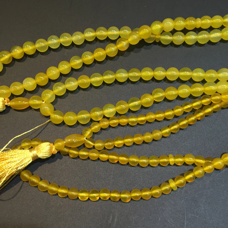Бусы из натурального жёлтого халцедона 6 мм 8 | Украшения и аксессуары