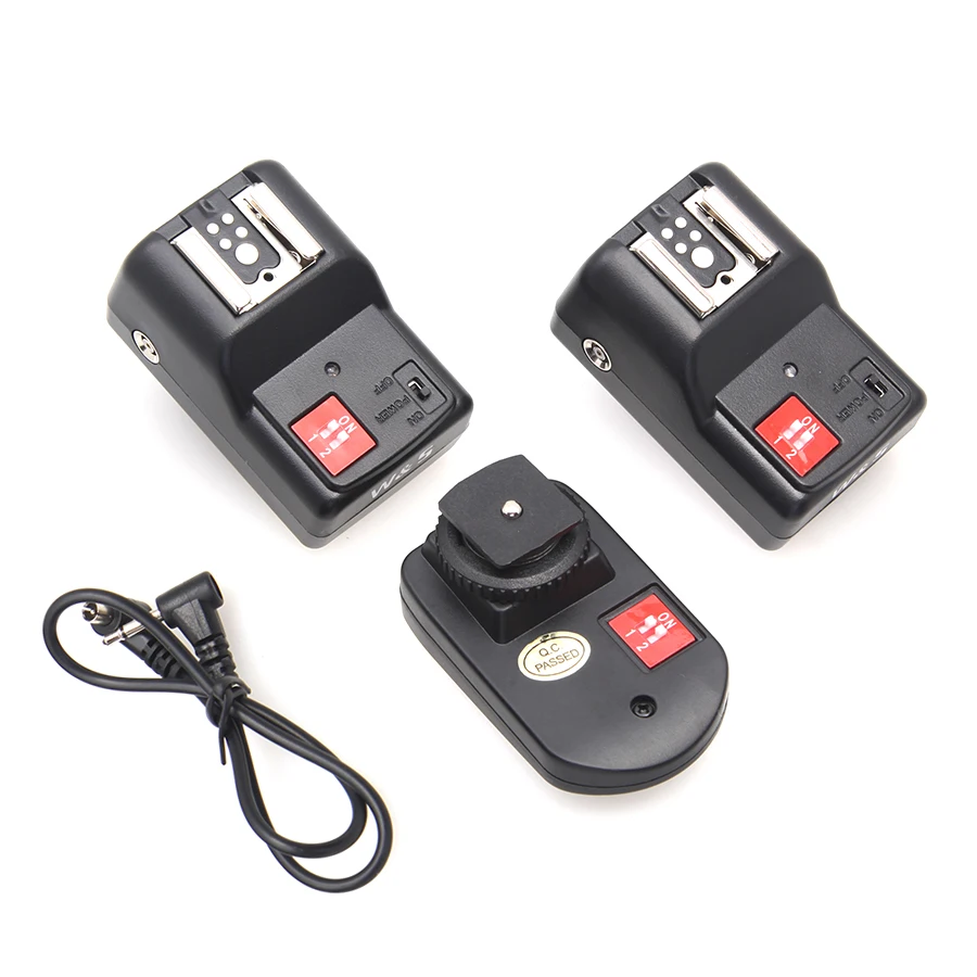 PT 04GY 4 channels Wireless/Radio Flash Trigger/Transmitter with 2 receivers for Canon Nikon Pentax Olympus DSLR Camera radio | Фотовспышки -32370436775