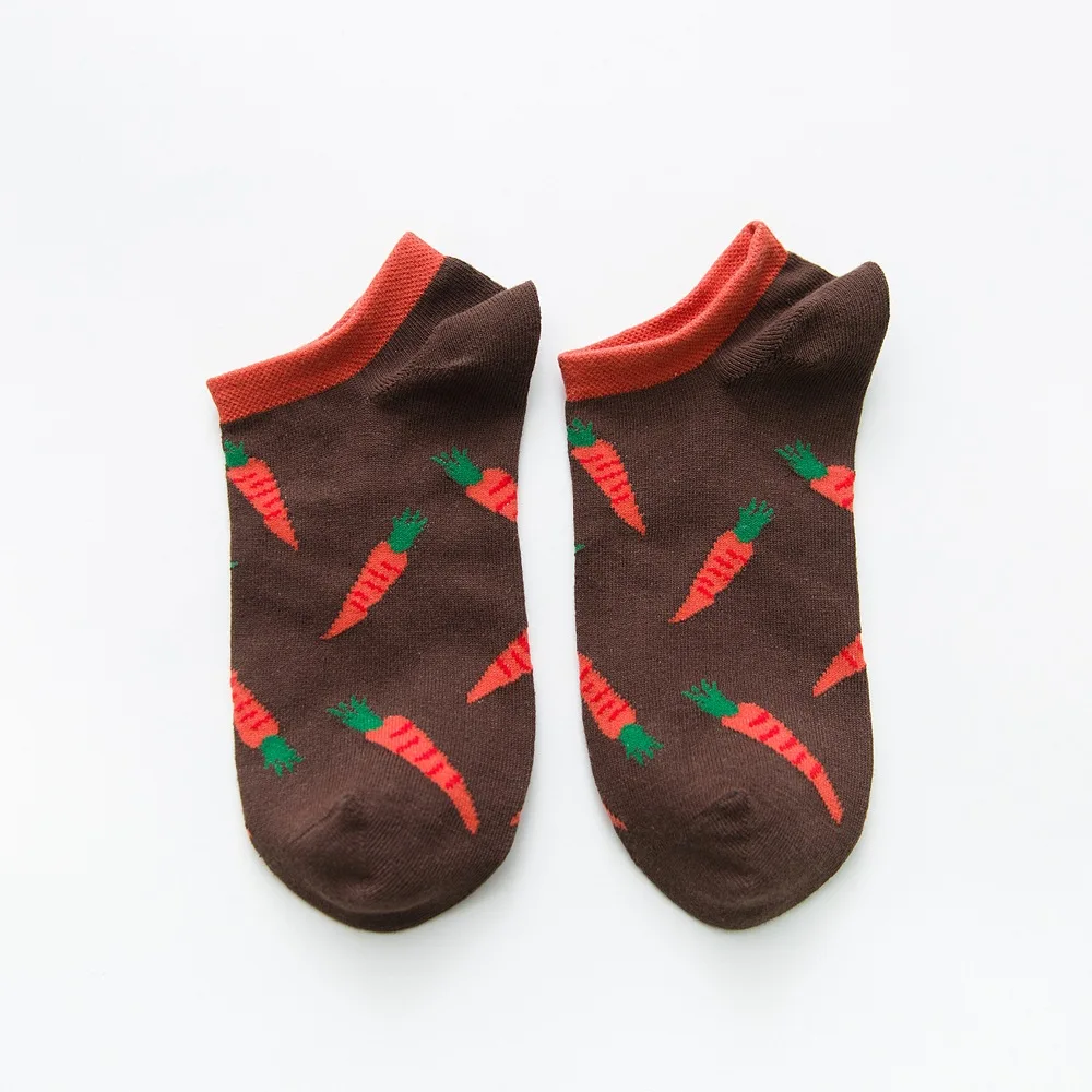 

Fashion Cotton Women's Socks Cartoon Harajuku Casual Bee Monkey Chick Strawberry Banana Women Sock Female Ankle Socks 10 Colors