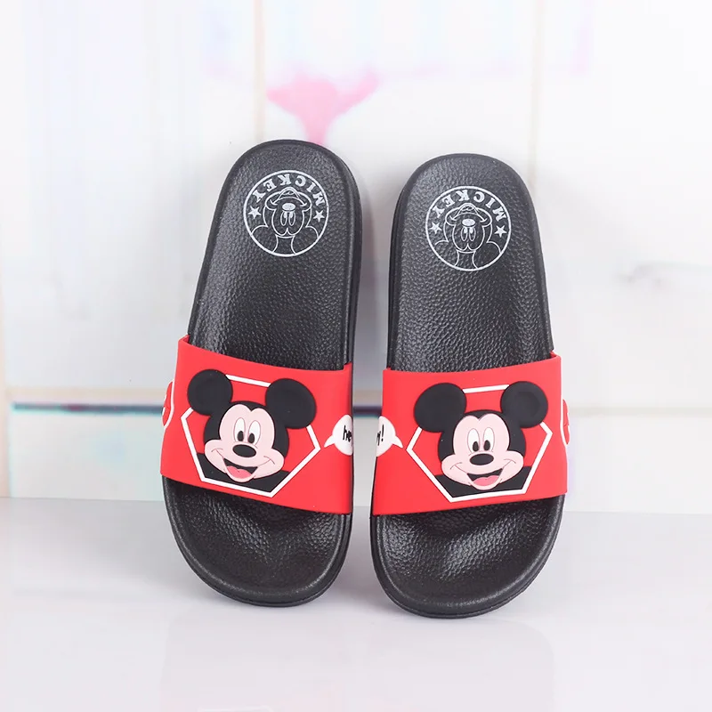 Новинка 2019 детские тапочки Disney шлепанцы для мальчиков и девочек с