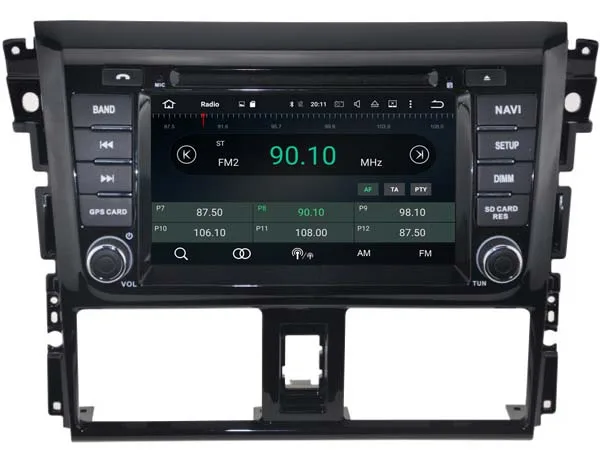 Для TOYOTA YARIS 2014 Android 8 0 автомобильный dvd плеер Восьмиядерный (8 ядер) 4G RAM 1080P 32GB ROM WIFI gps